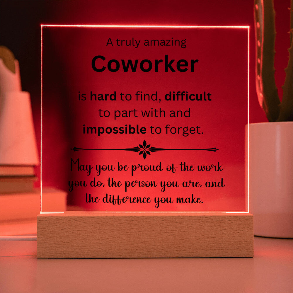 Engraved Plaque Appreciation Gift For Coworker