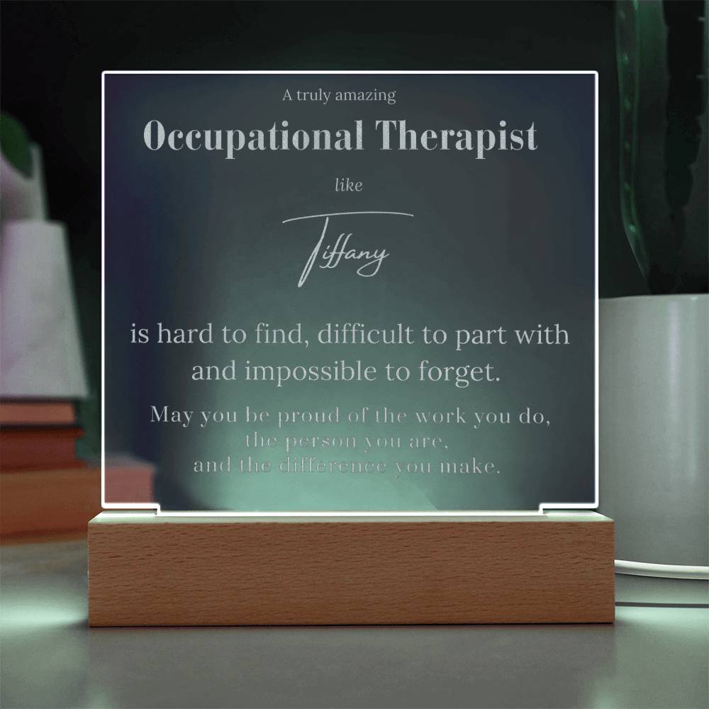 Personalized Occupational Therapy Acrylic Plaque
