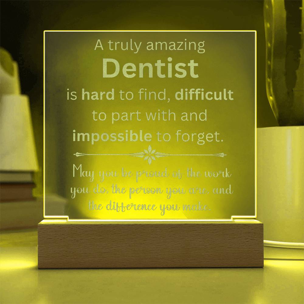 Dentist Engraved Acrylic Plaque
