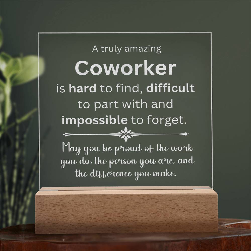 Coworker Engraved  Acrylic Plaque