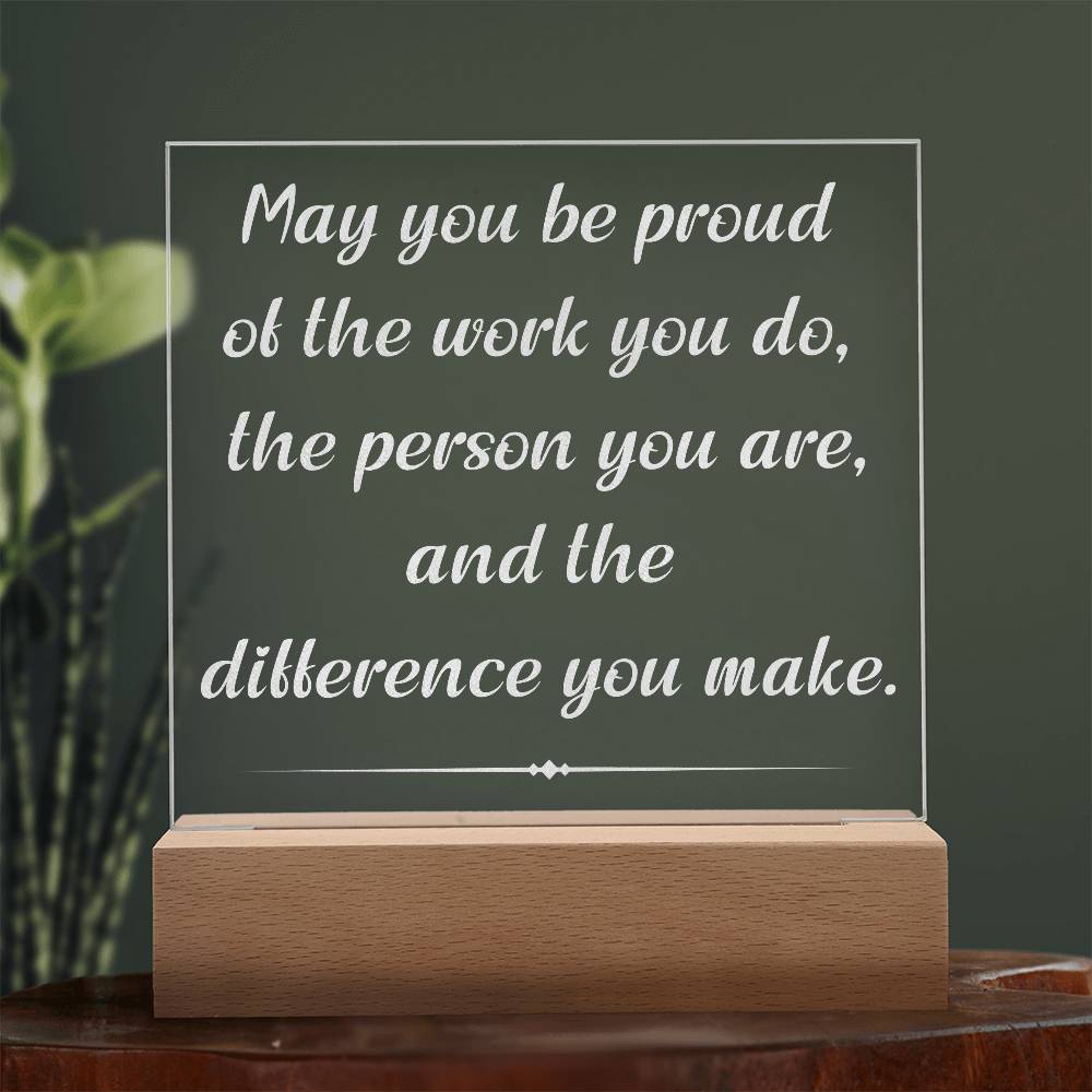 Employee Appreciation Gift Engraved Plaque
