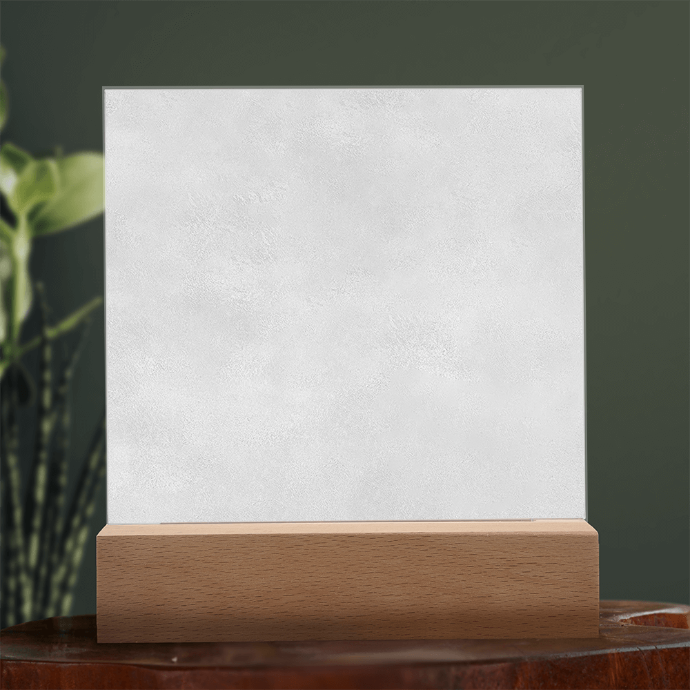 Personalized Construction Worker LED Engraved Acrylic Square Plaque