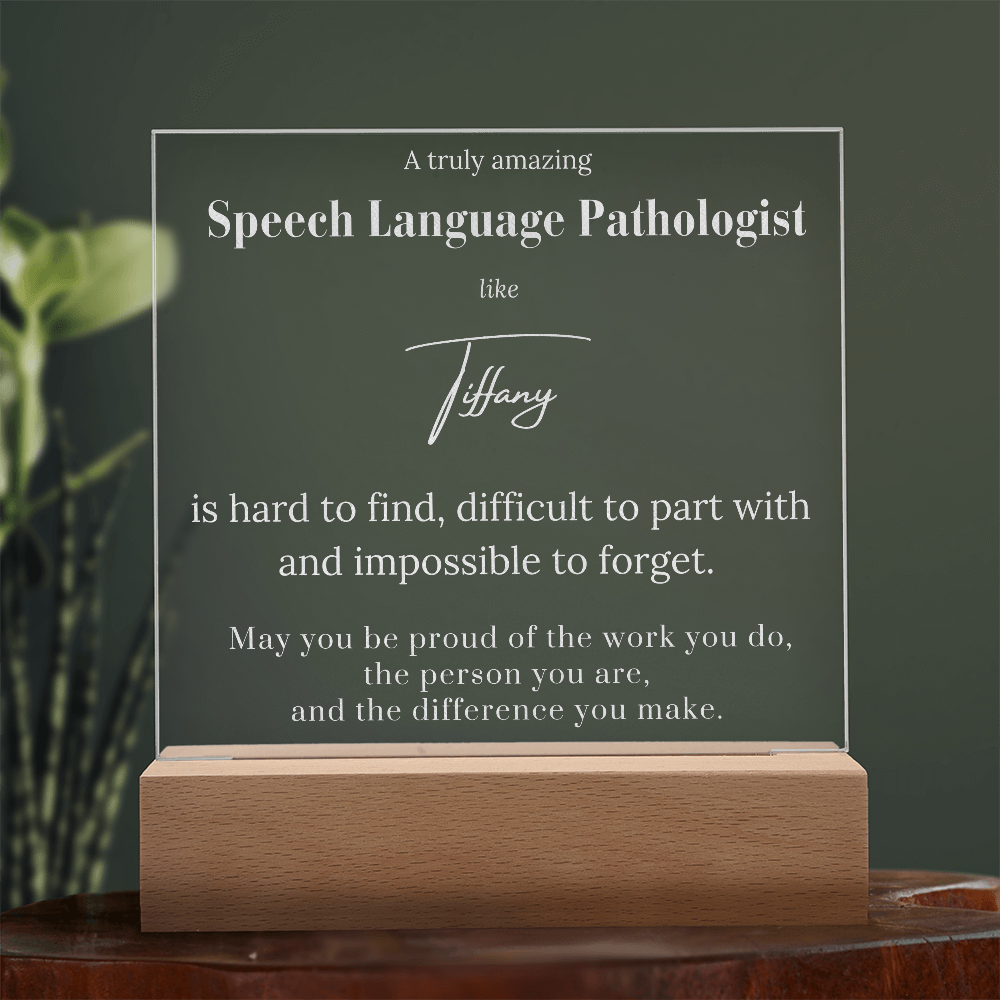 Personalized Speech Language Pathologist Acrylic Plaque