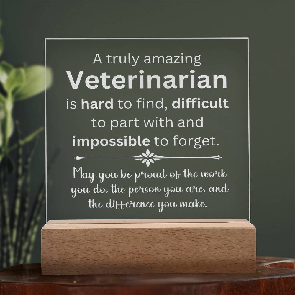 Veterinarian Engraved Plaque