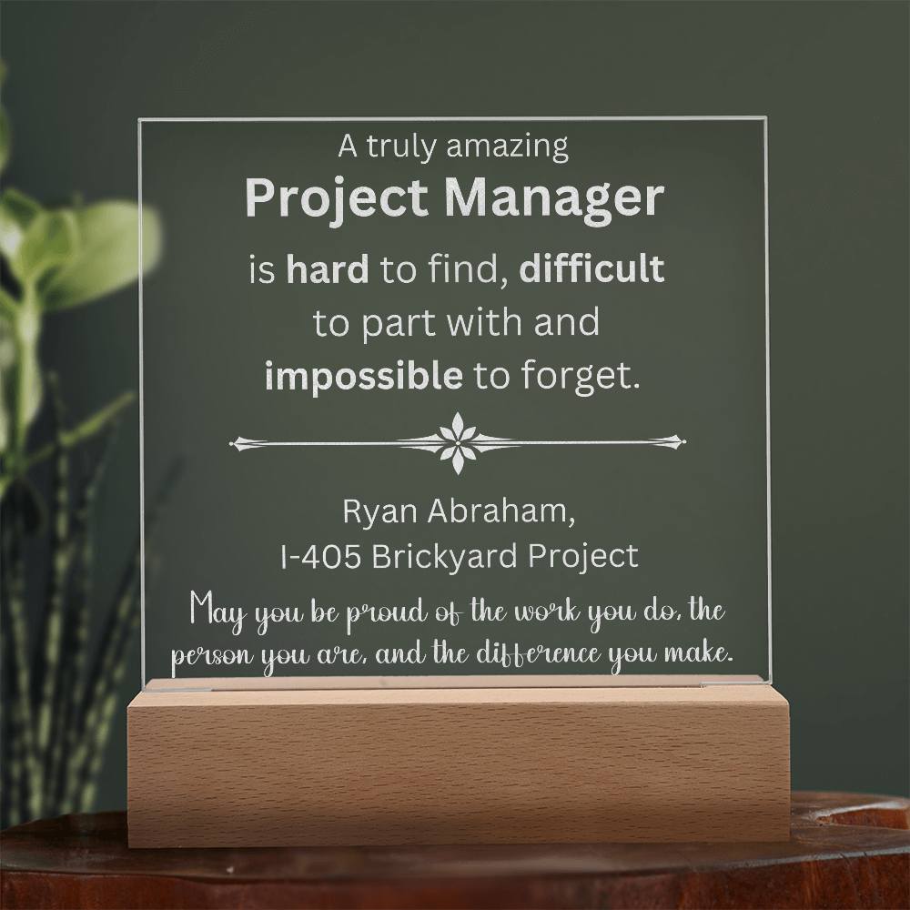 Custom Ryan Plaque