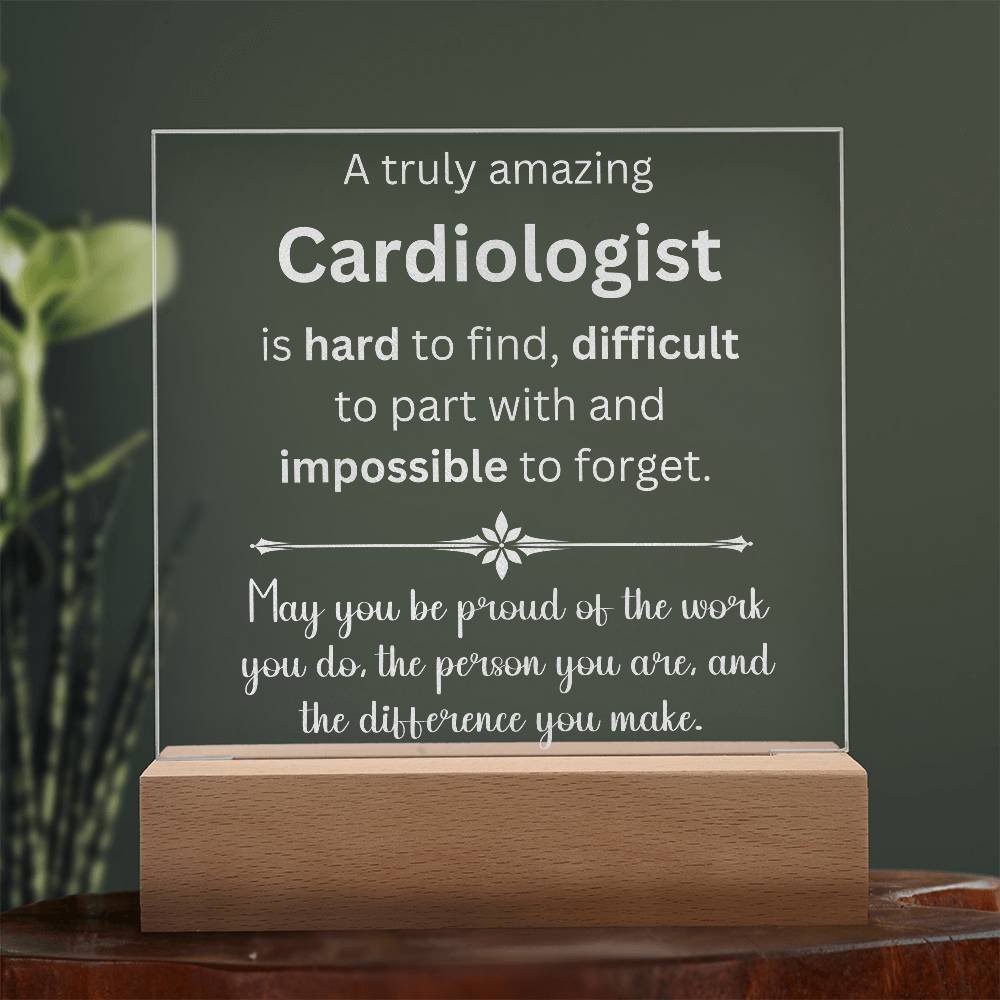 Personalized Cardiologist Engraved Plaque