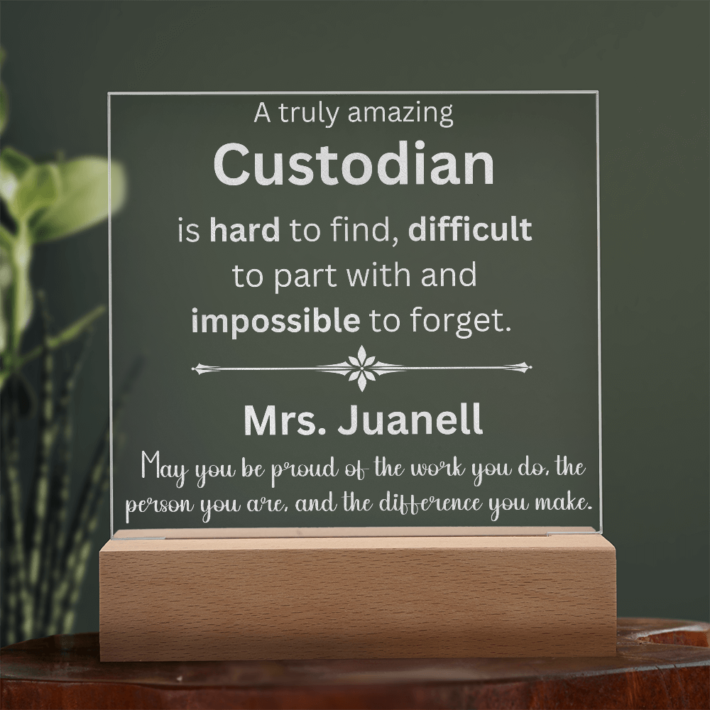 Mrs. Juanell Custom Engraved