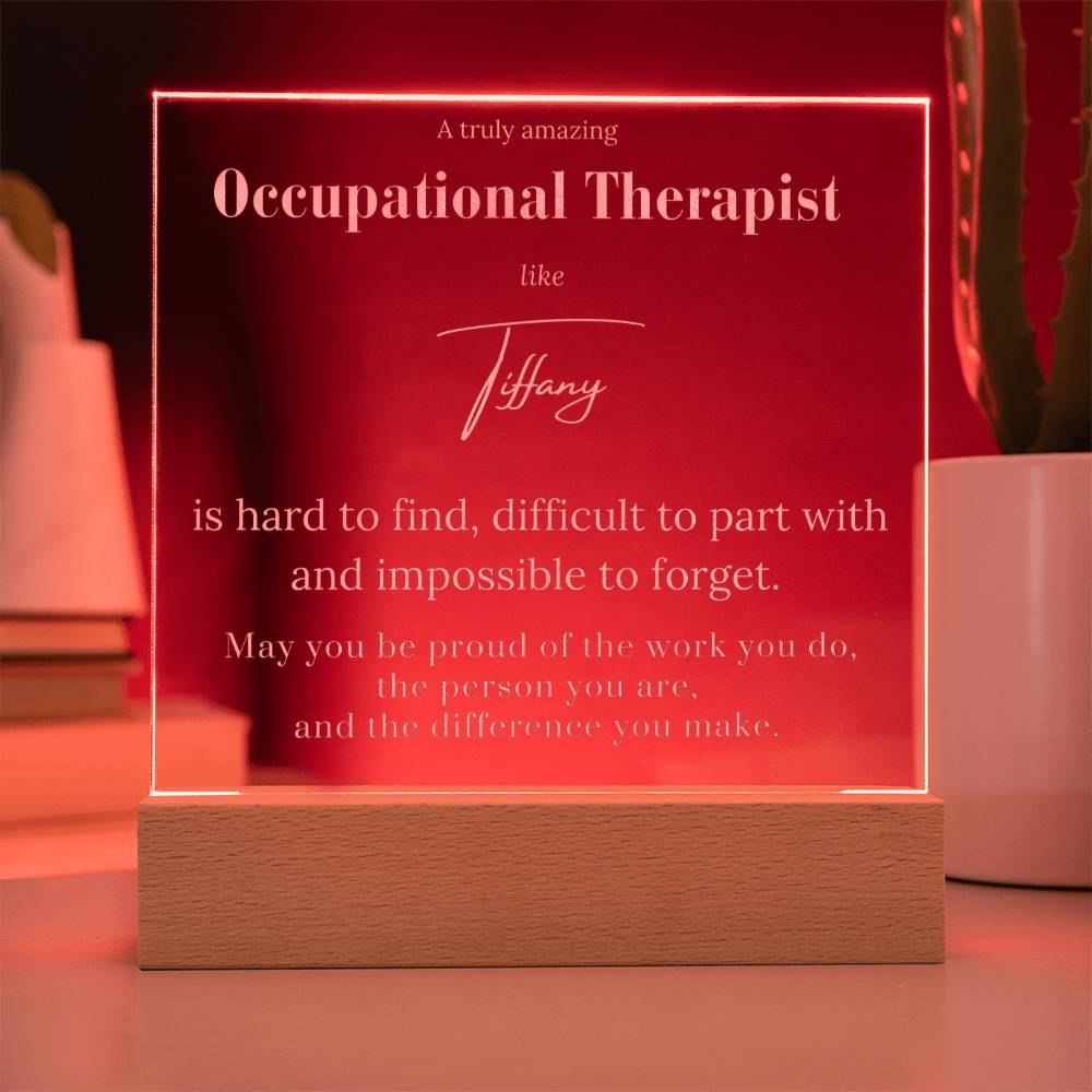 Personalized Occupational Therapy Acrylic Plaque