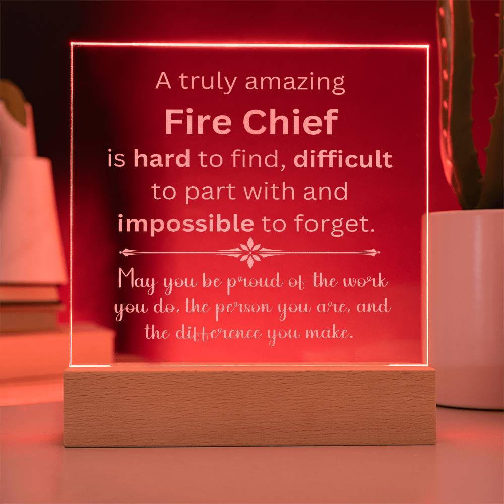 Fire Chief Engraved
