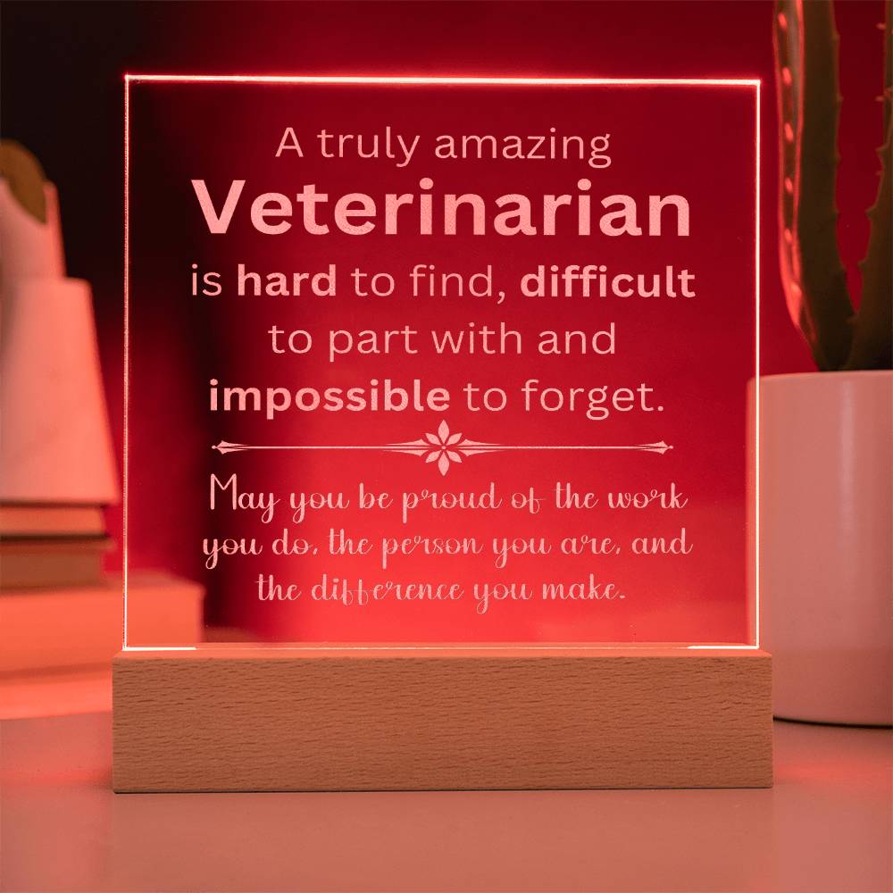 Veterinarian Engraved Plaque