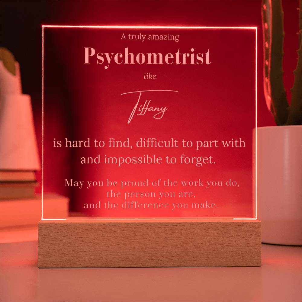 Personalized Psychometrist Acrylic Plaque