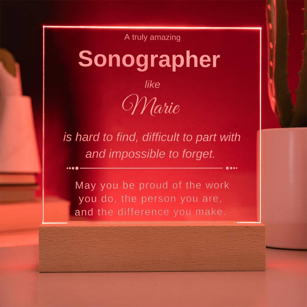 Personalized Sonographer Acrylic Plaque