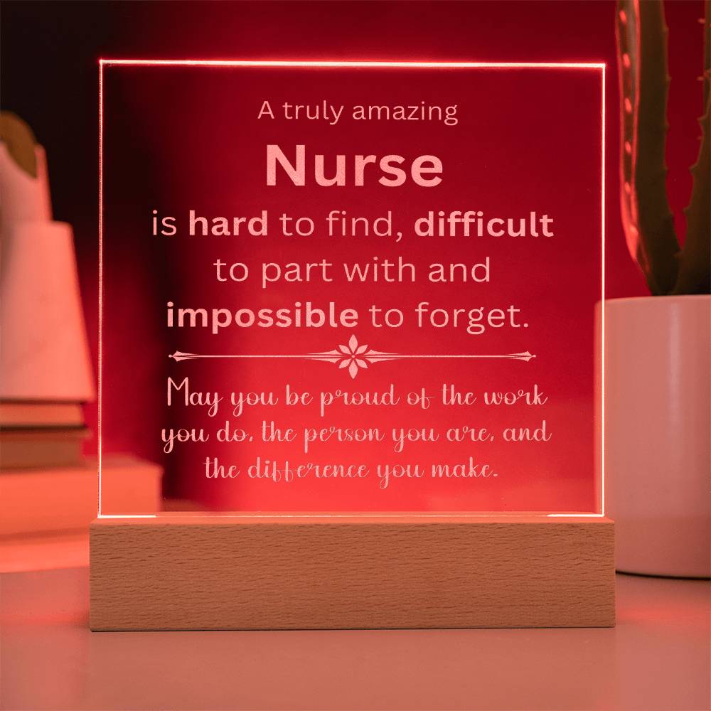 Nurse Engraved  Acrylic Plaque