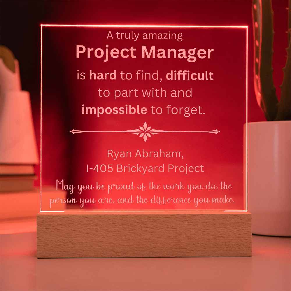 Custom Ryan Plaque