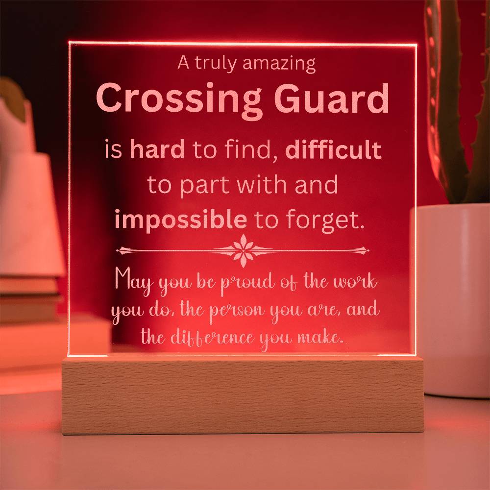 Crossing Guard  Acrylic Plaque