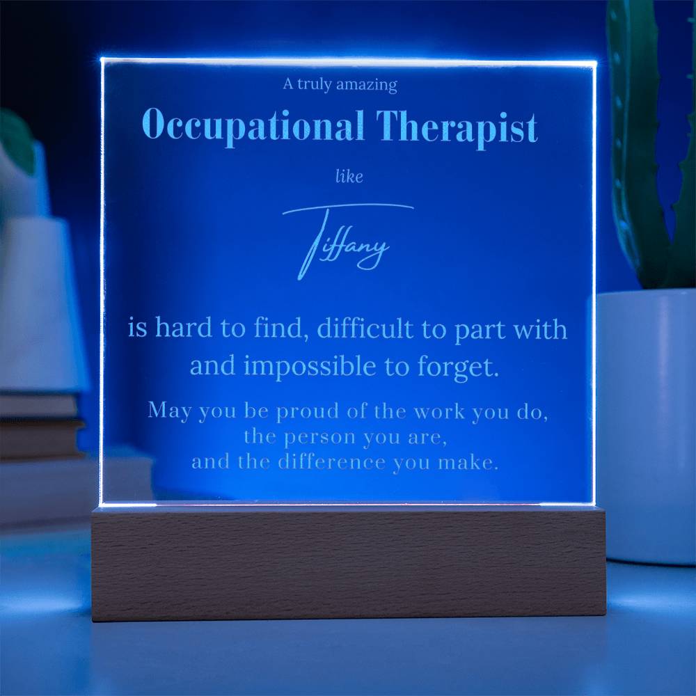 Personalized Occupational Therapy Acrylic Plaque