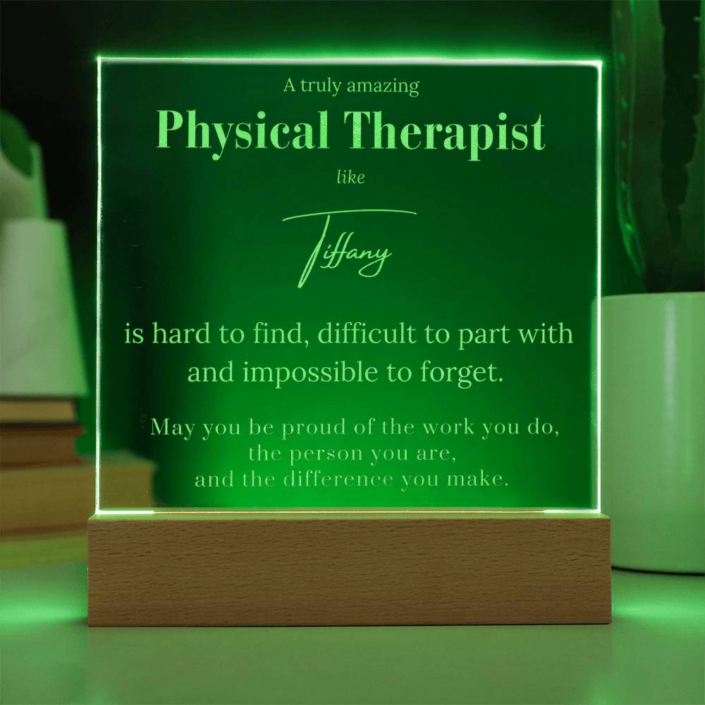 Personalized Physical Therapist Acrylic Plaque