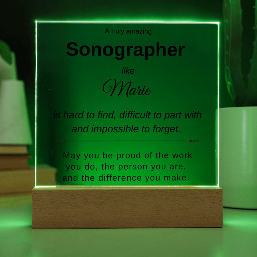 Personalized Sonographer Acrylic Plaque