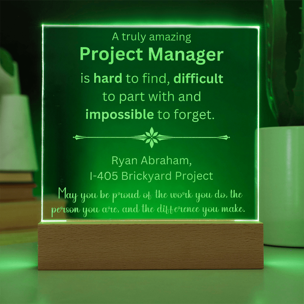 Custom Ryan Plaque