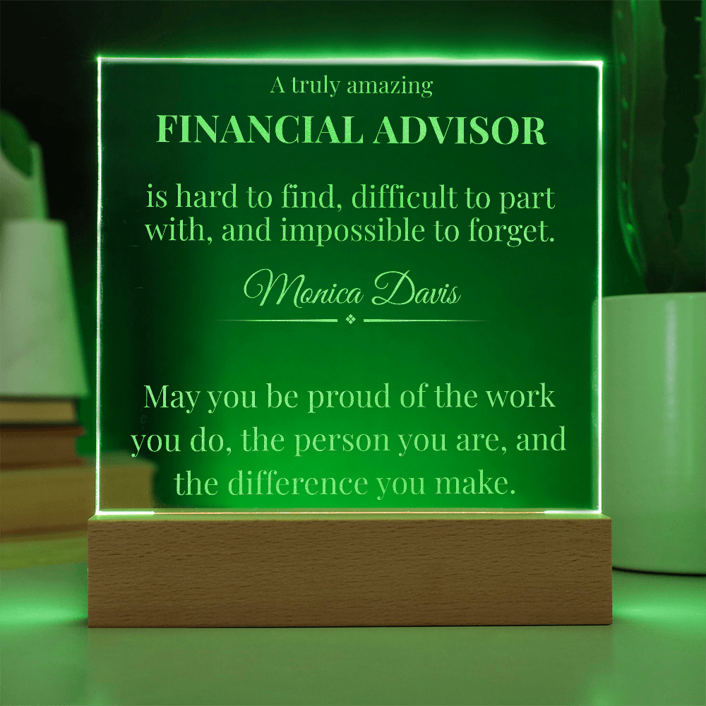 Financial Advisor Acrylic Plaque