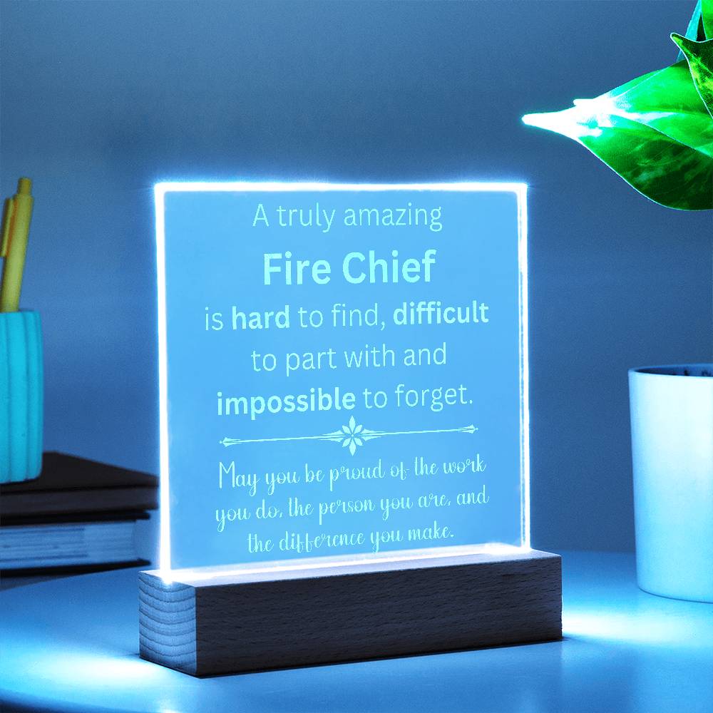 Fire Chief Engraved
