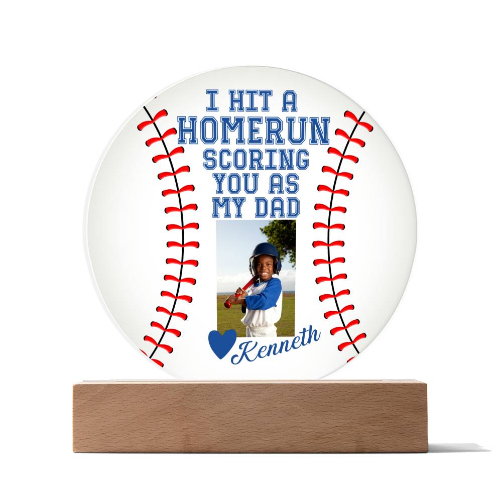 Baseball6 - Printed Circle Acrylic Plaque