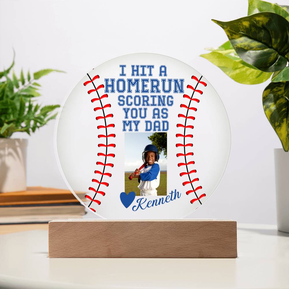 Baseball6 - Printed Circle Acrylic Plaque