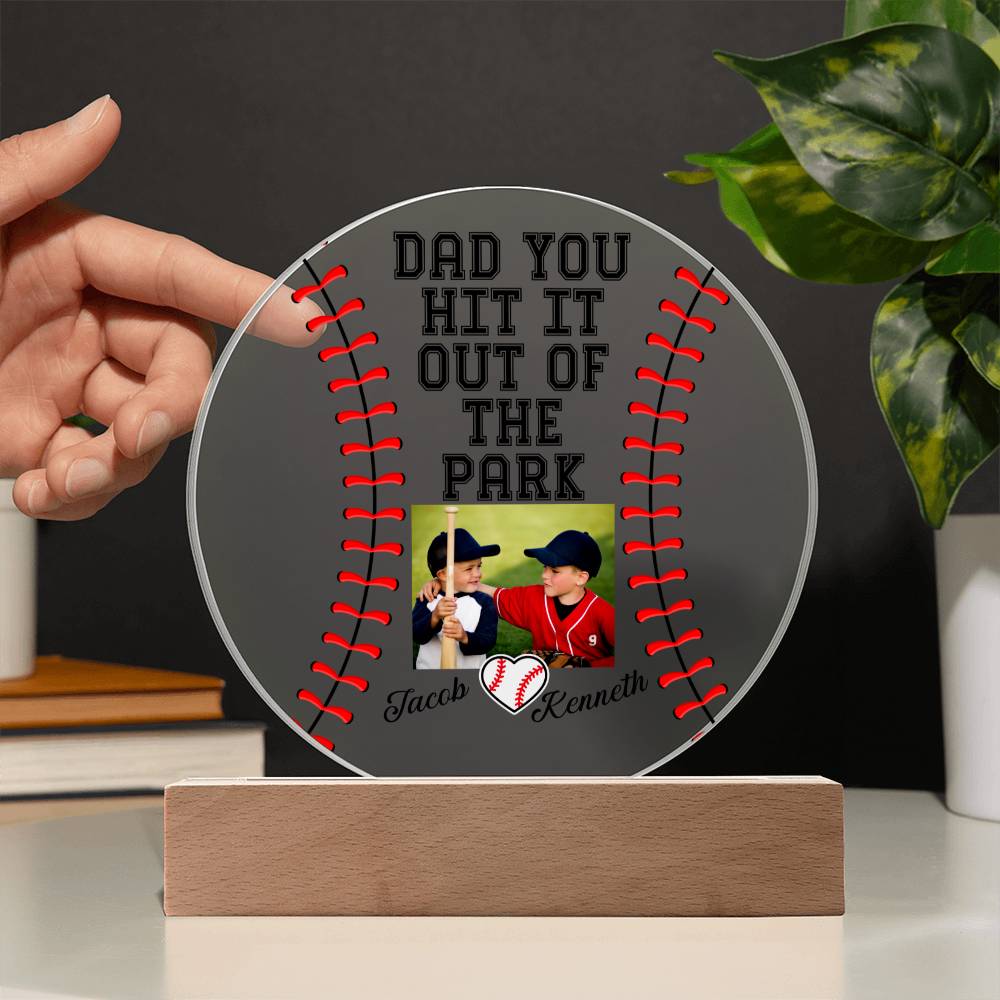 Baseball4 - Printed Circle Acrylic Plaque