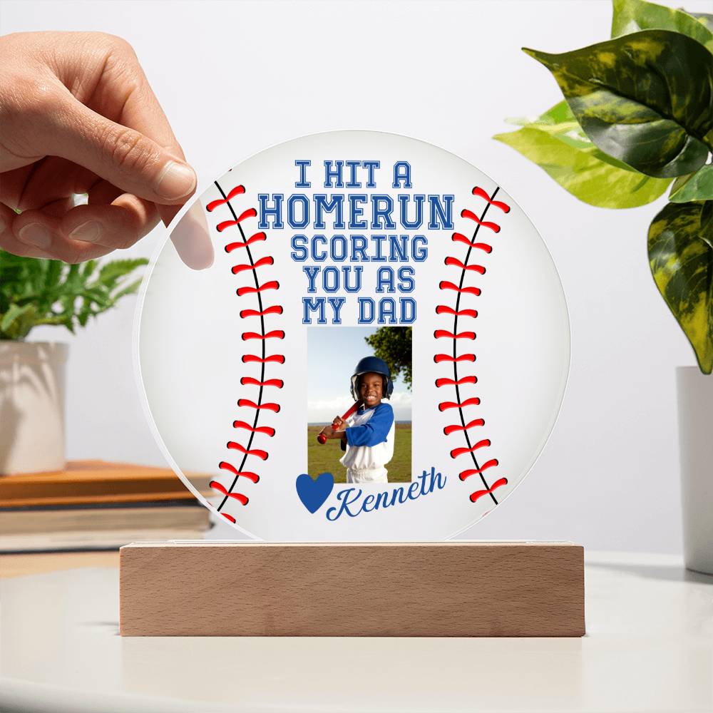 Baseball6 - Printed Circle Acrylic Plaque