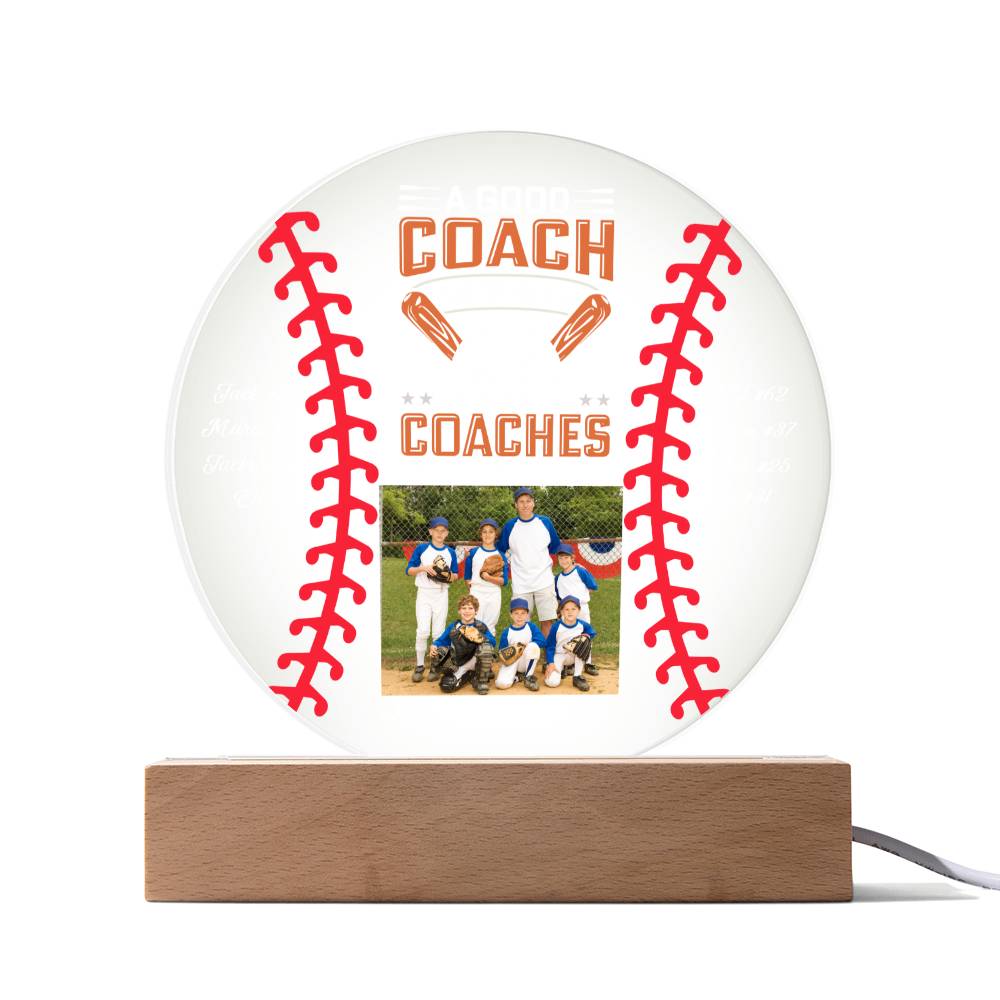 Baseball Coach 1 - Printed Circle Acrylic Plaque
