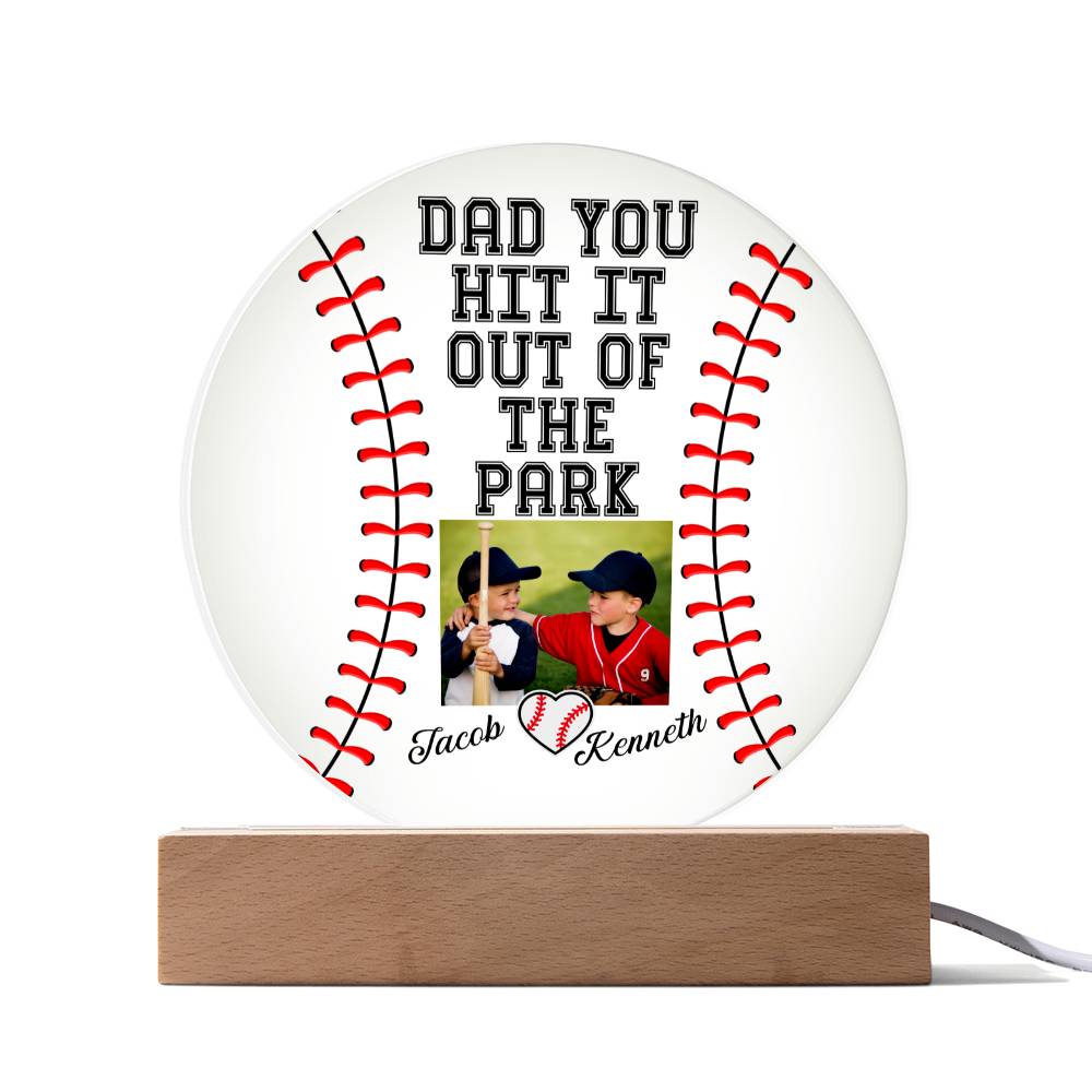 Baseball4 - Printed Circle Acrylic Plaque