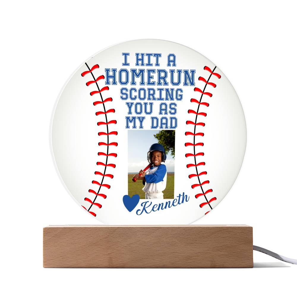 Baseball6 - Printed Circle Acrylic Plaque