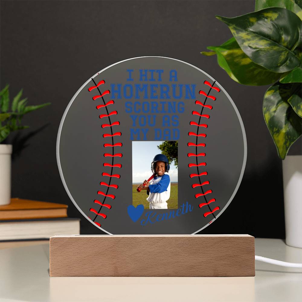 Baseball6 - Printed Circle Acrylic Plaque
