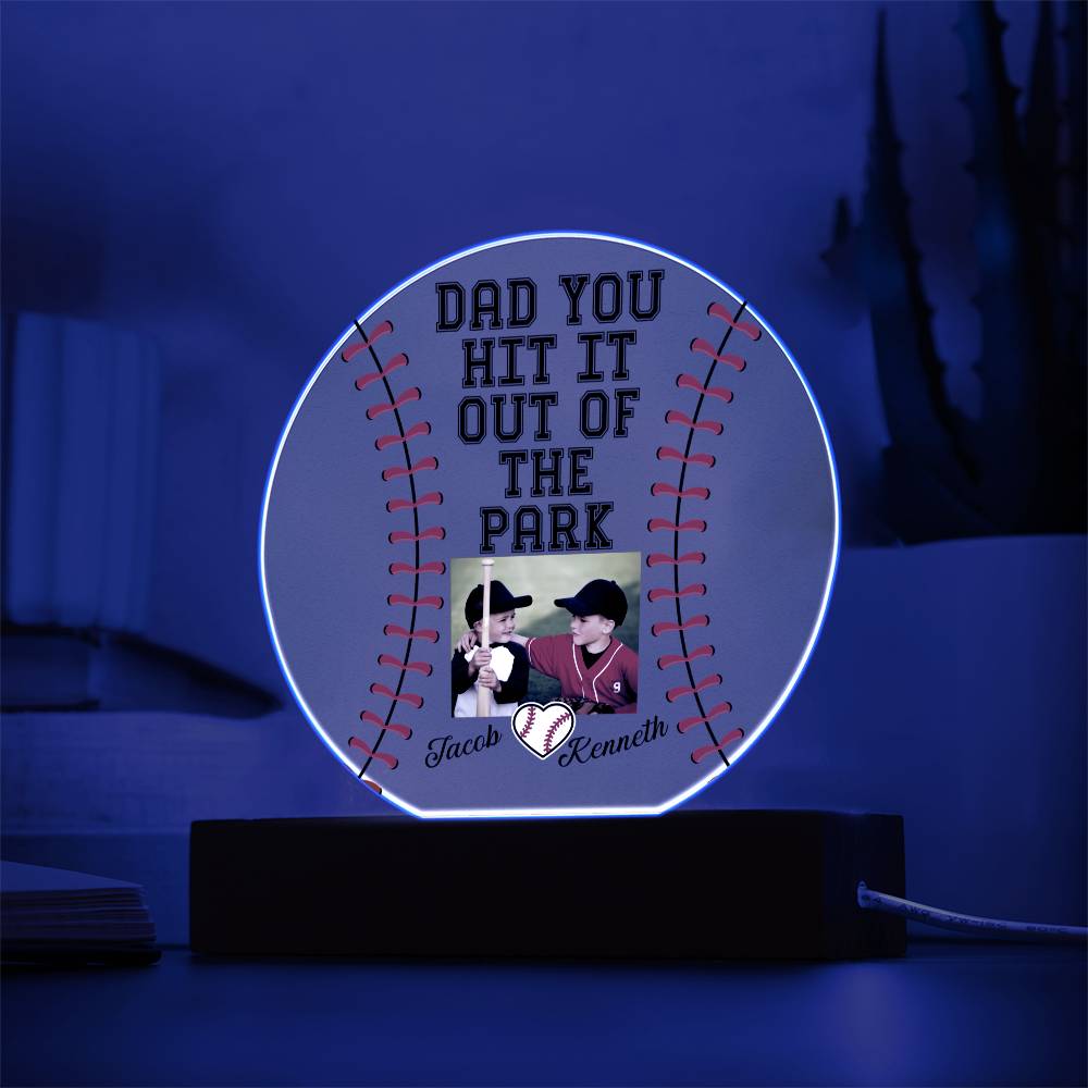 Baseball4 - Printed Circle Acrylic Plaque