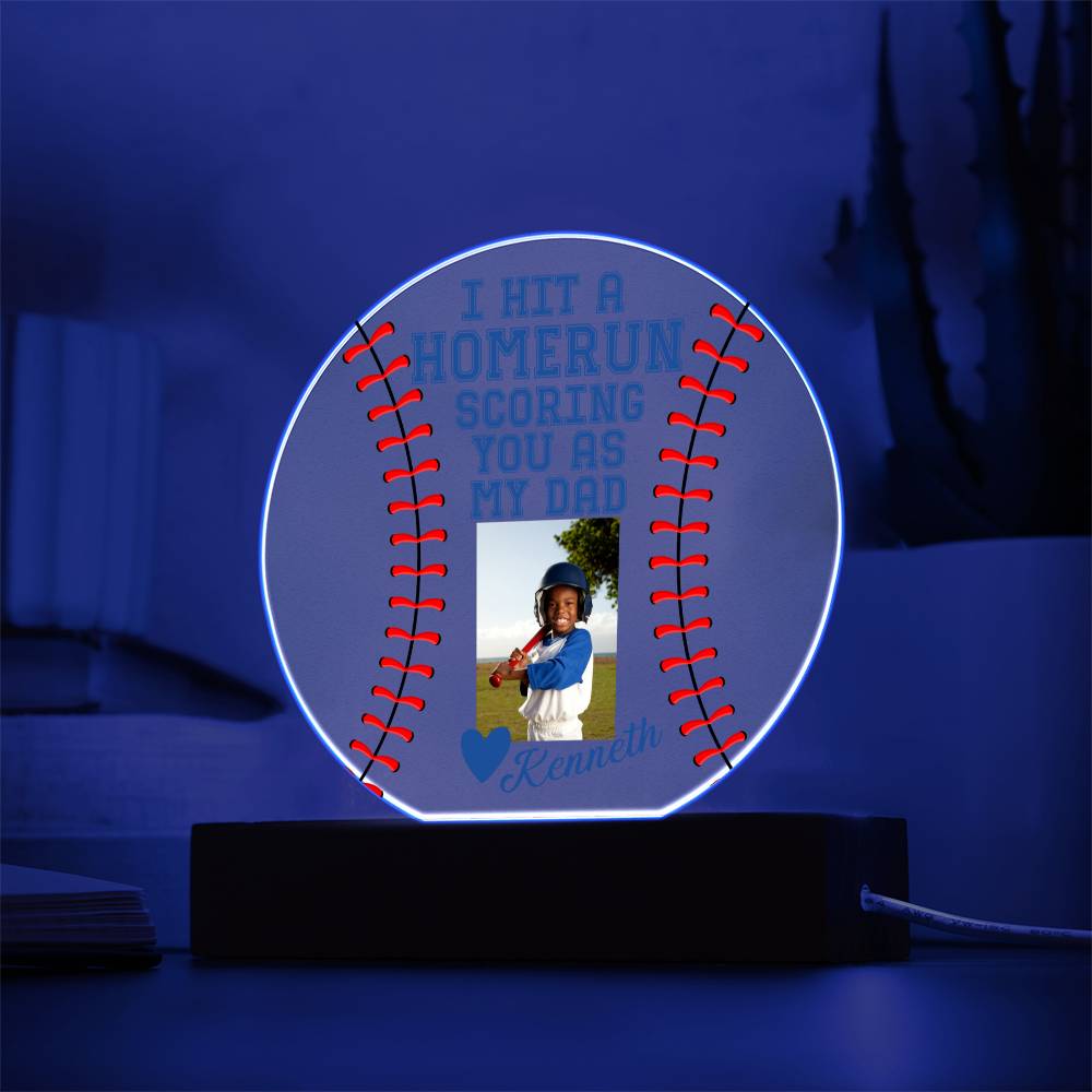Baseball6 - Printed Circle Acrylic Plaque