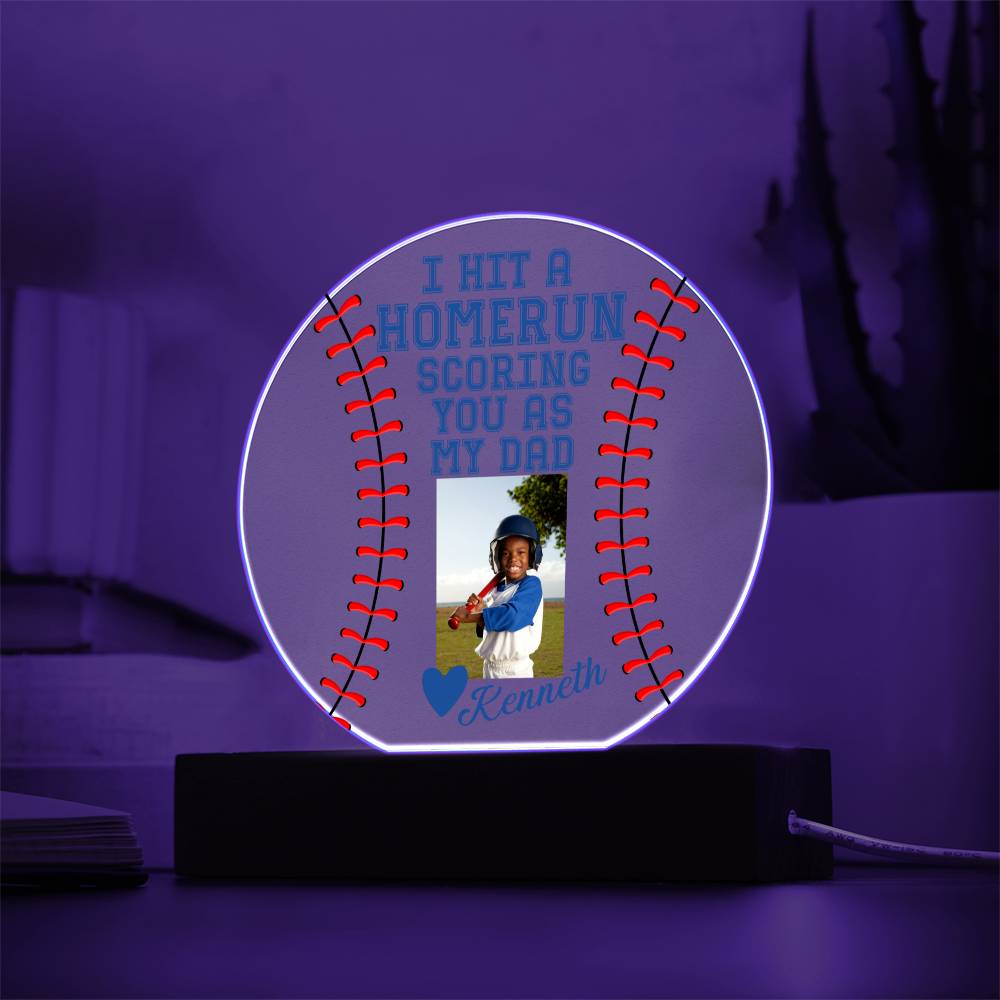 Baseball6 - Printed Circle Acrylic Plaque