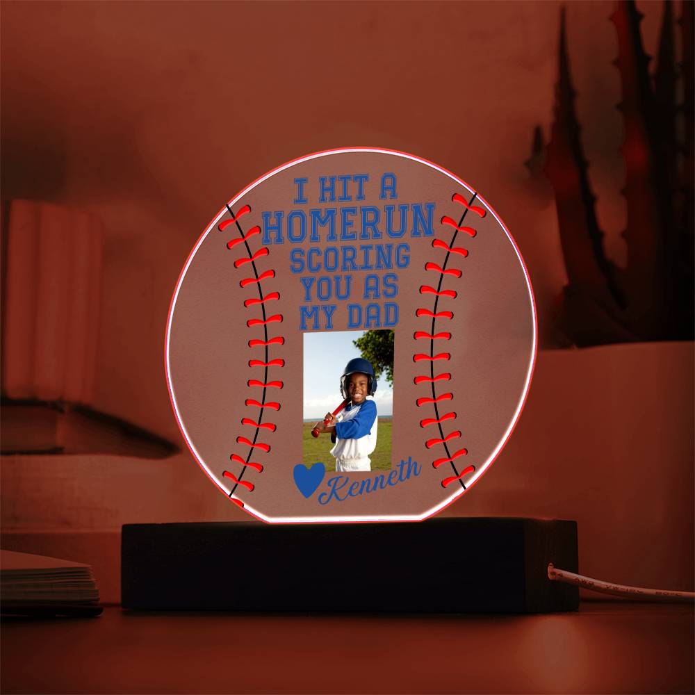 Baseball6 - Printed Circle Acrylic Plaque