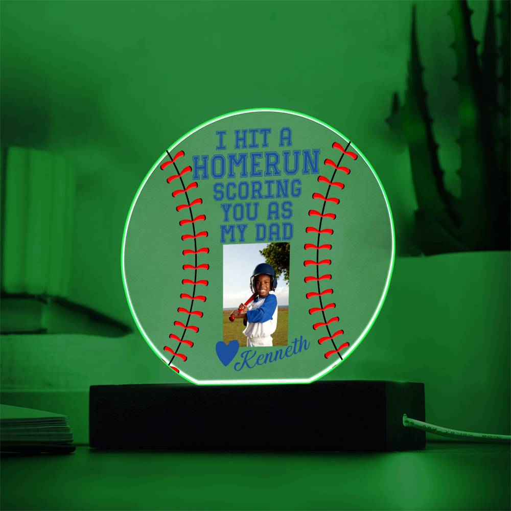 Baseball6 - Printed Circle Acrylic Plaque