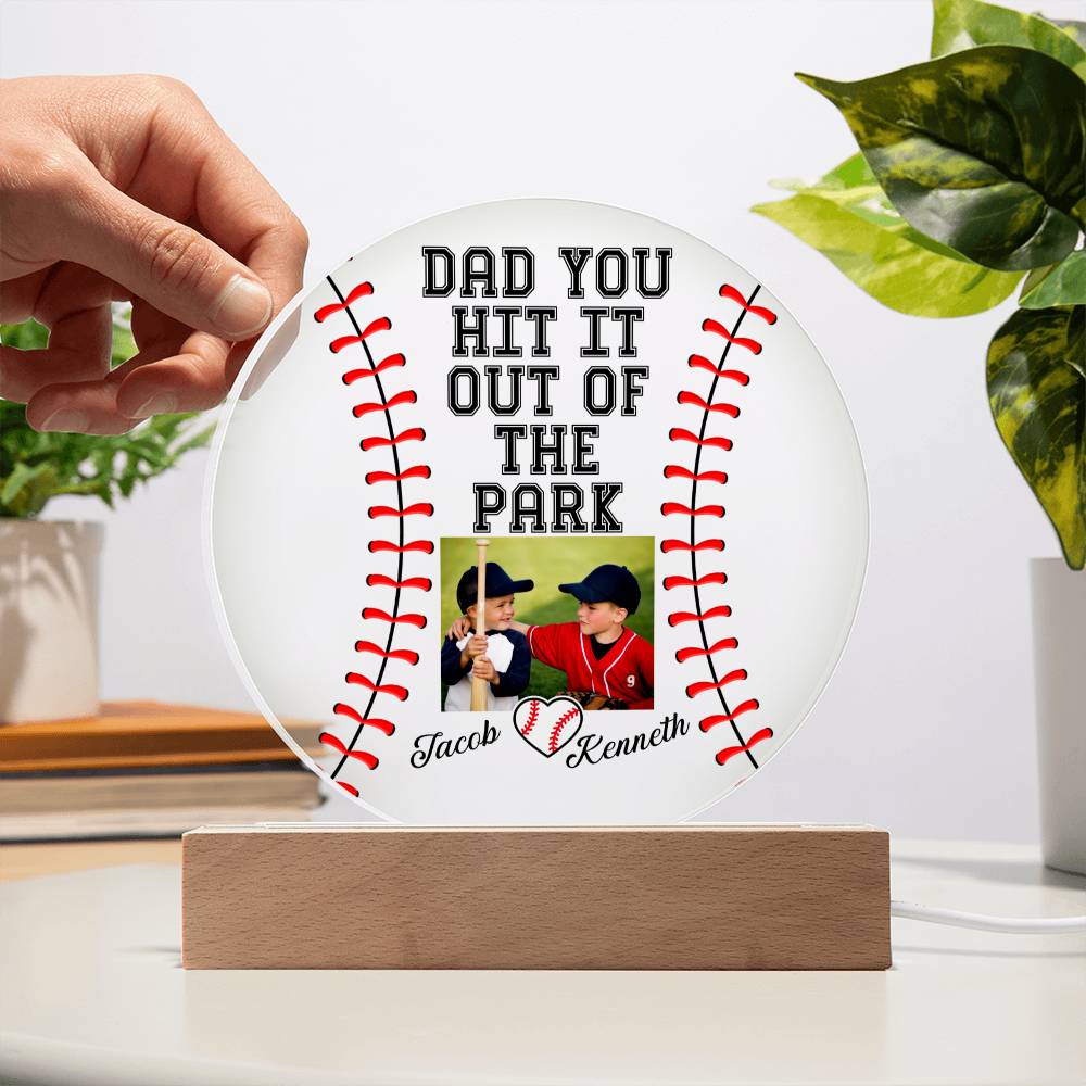 Baseball4 - Printed Circle Acrylic Plaque