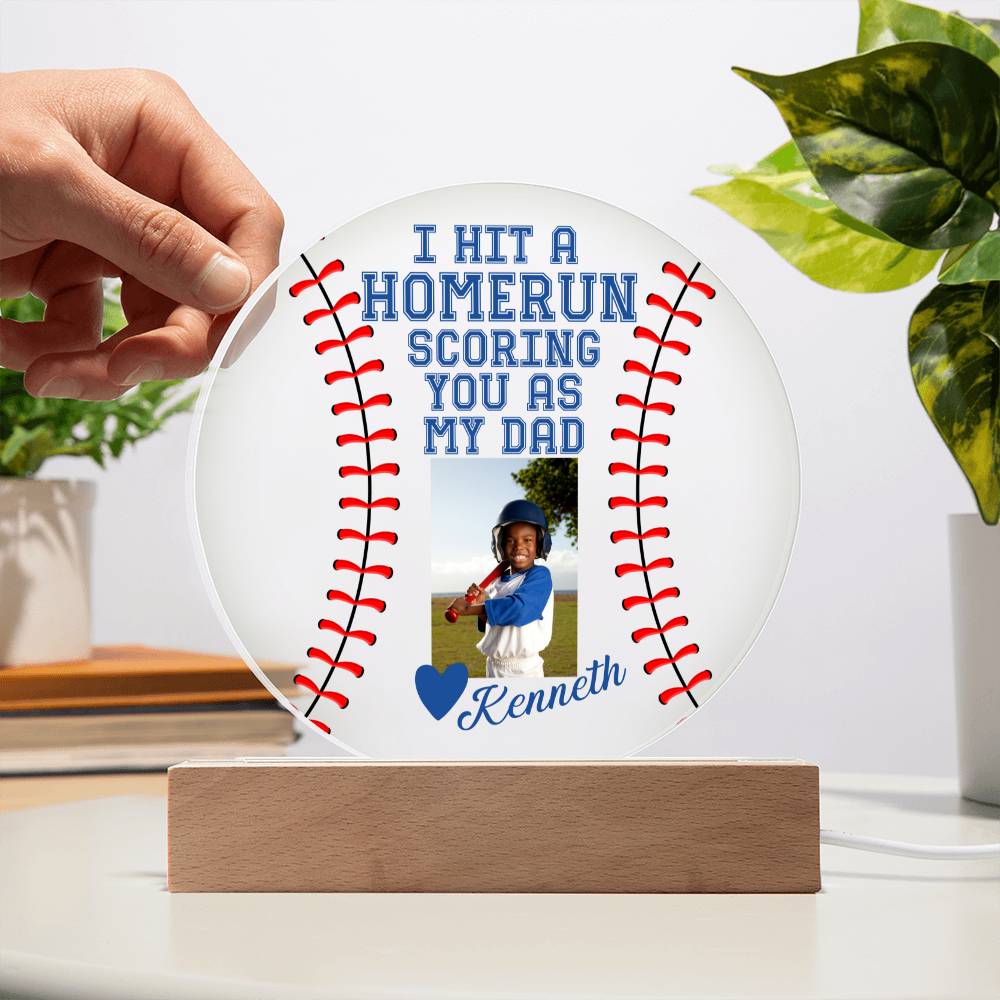 Baseball6 - Printed Circle Acrylic Plaque