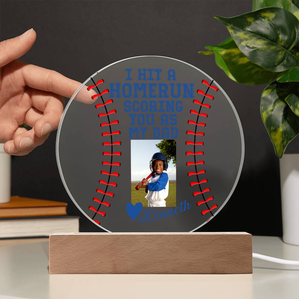 Baseball6 - Printed Circle Acrylic Plaque