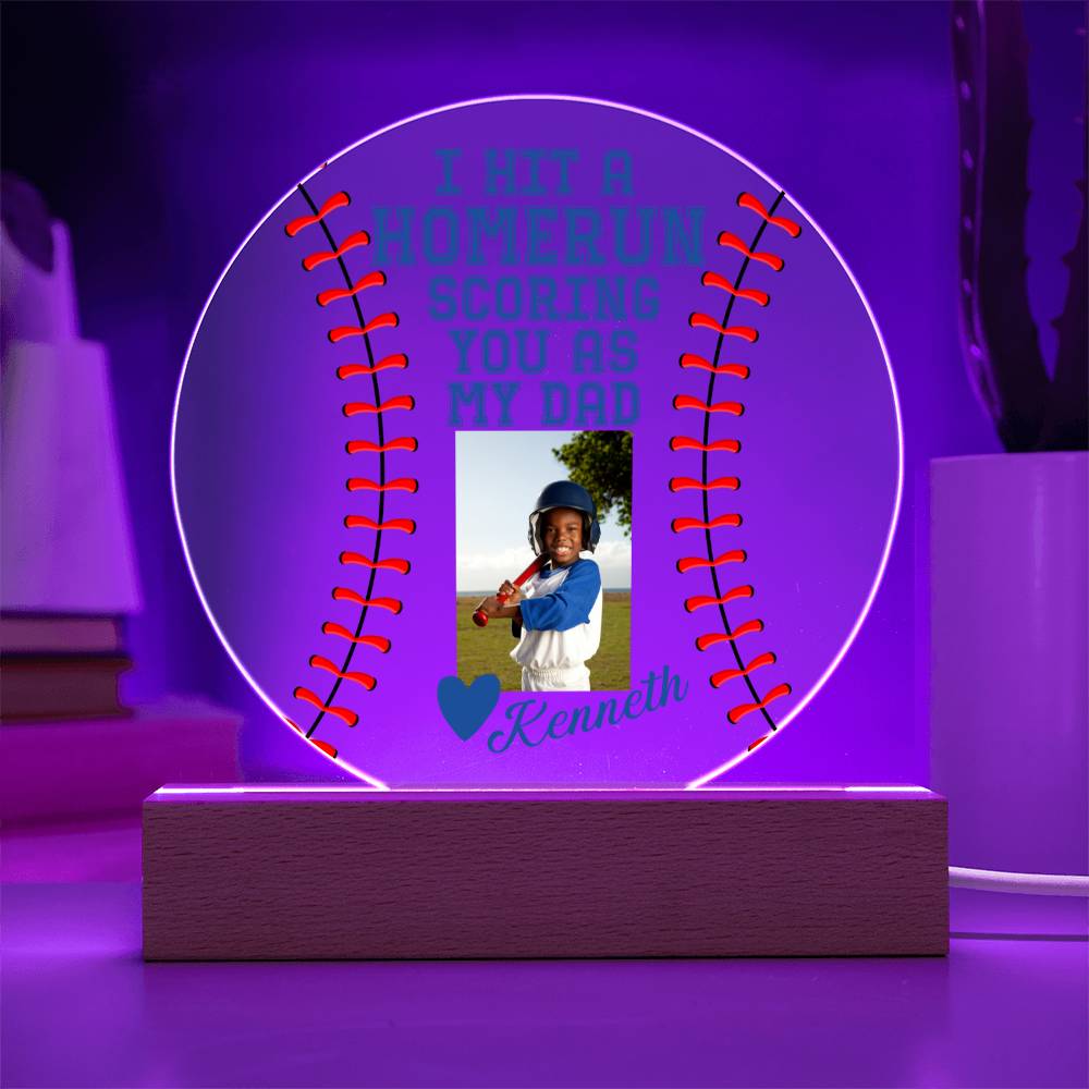 Baseball6 - Printed Circle Acrylic Plaque