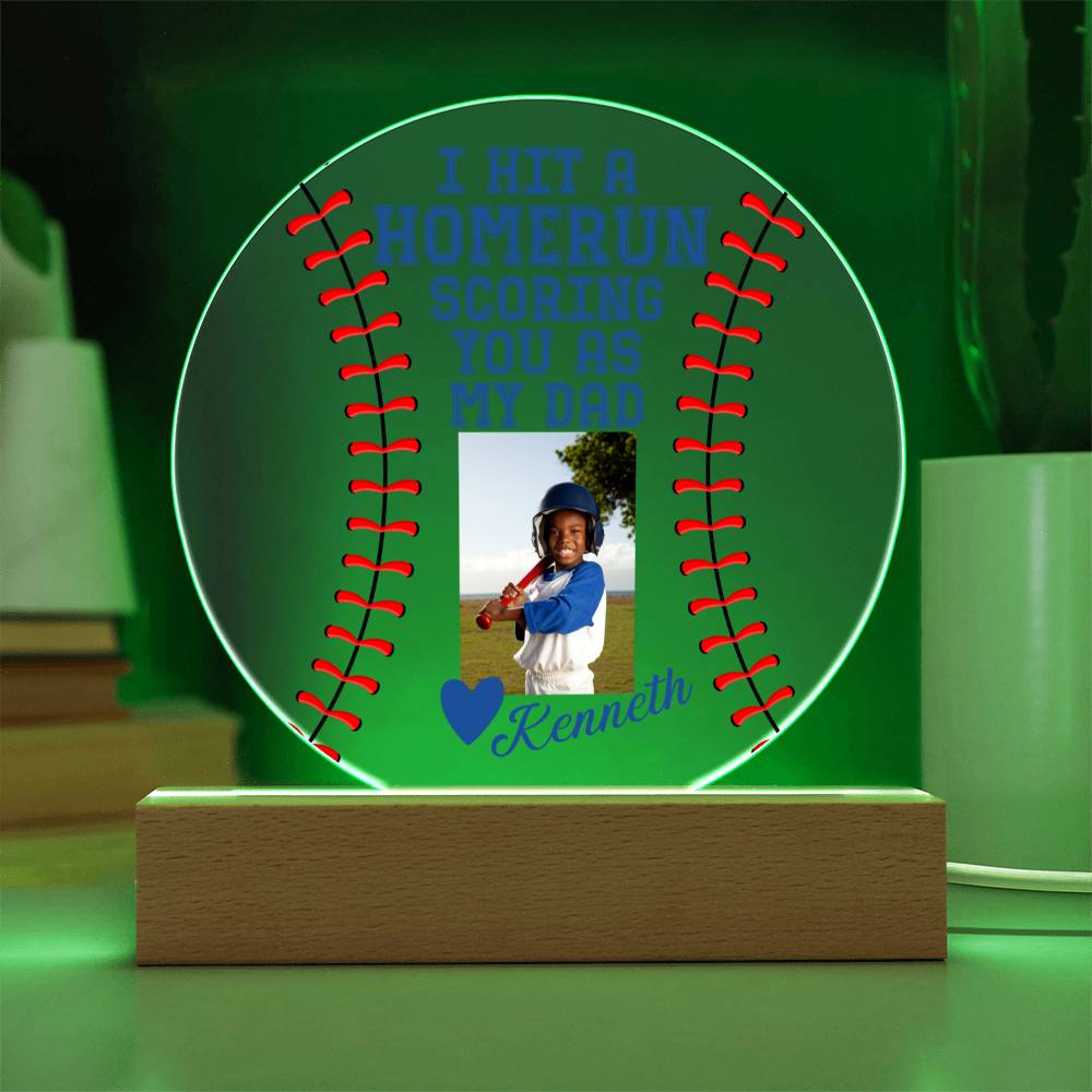Baseball6 - Printed Circle Acrylic Plaque