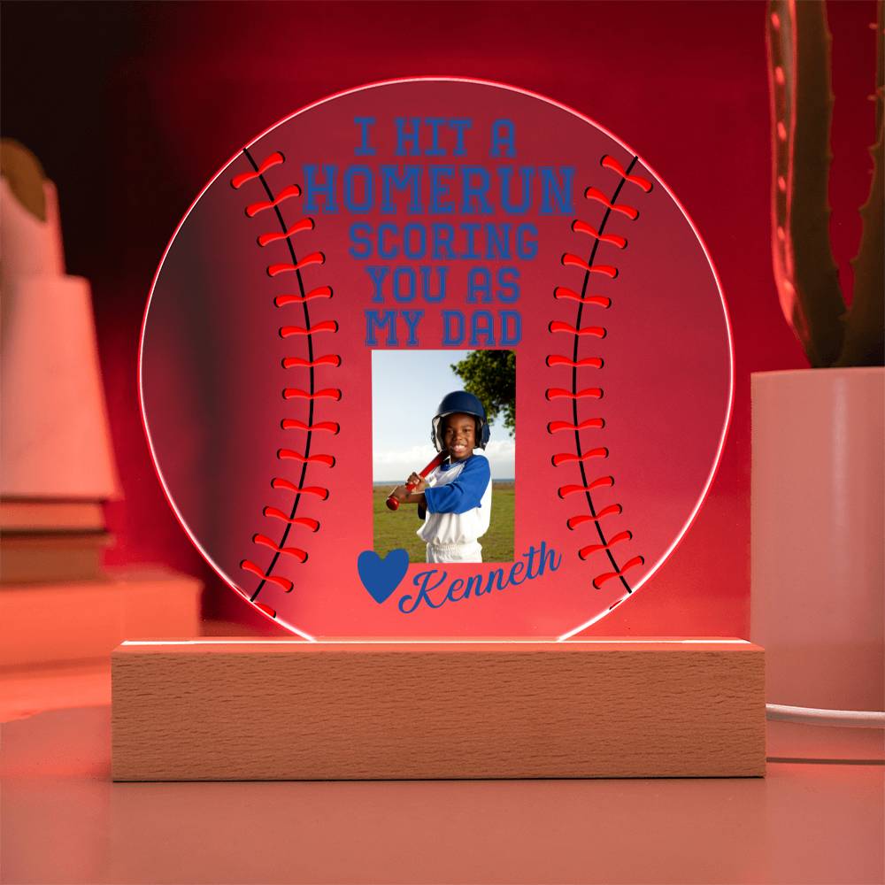 Baseball6 - Printed Circle Acrylic Plaque