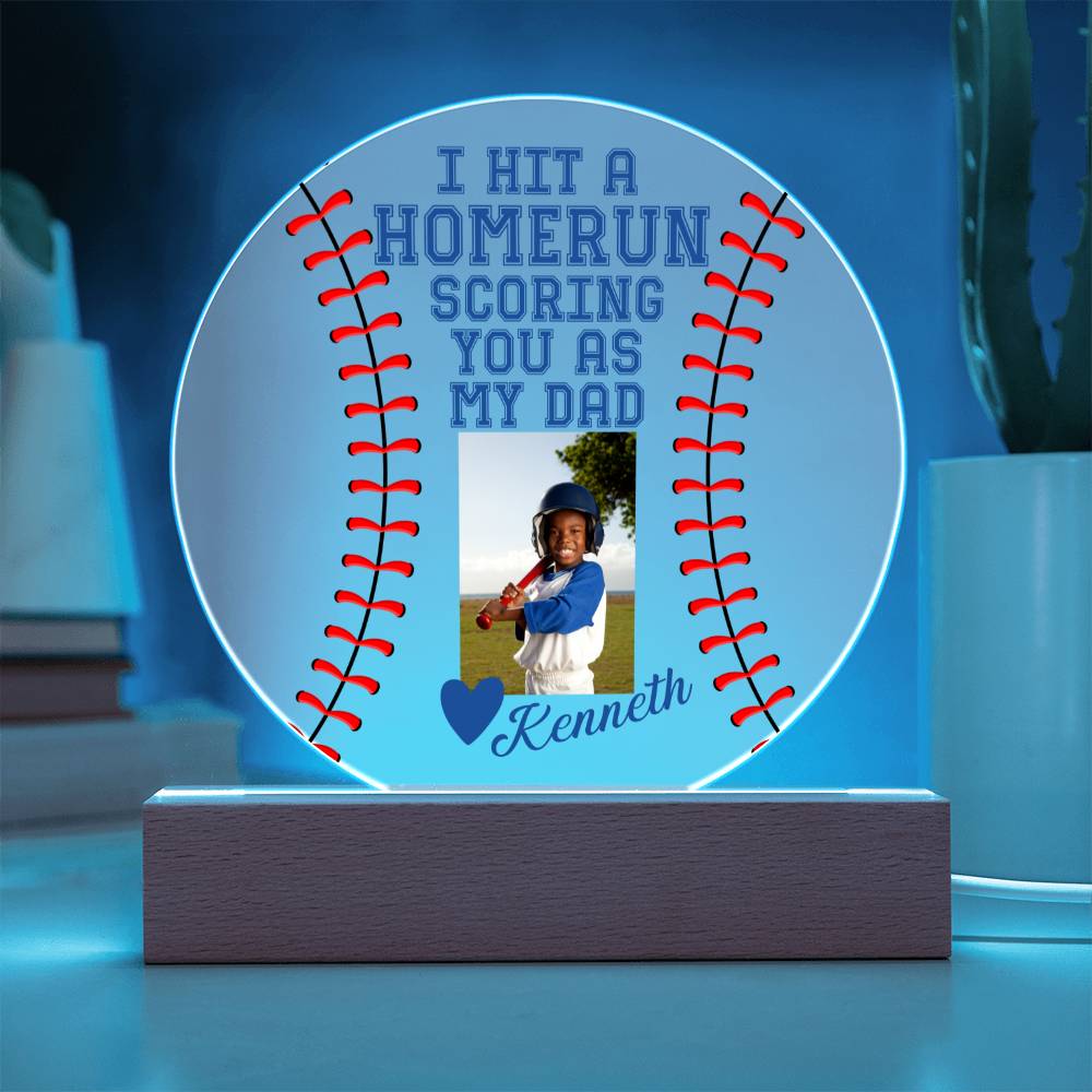 Baseball6 - Printed Circle Acrylic Plaque