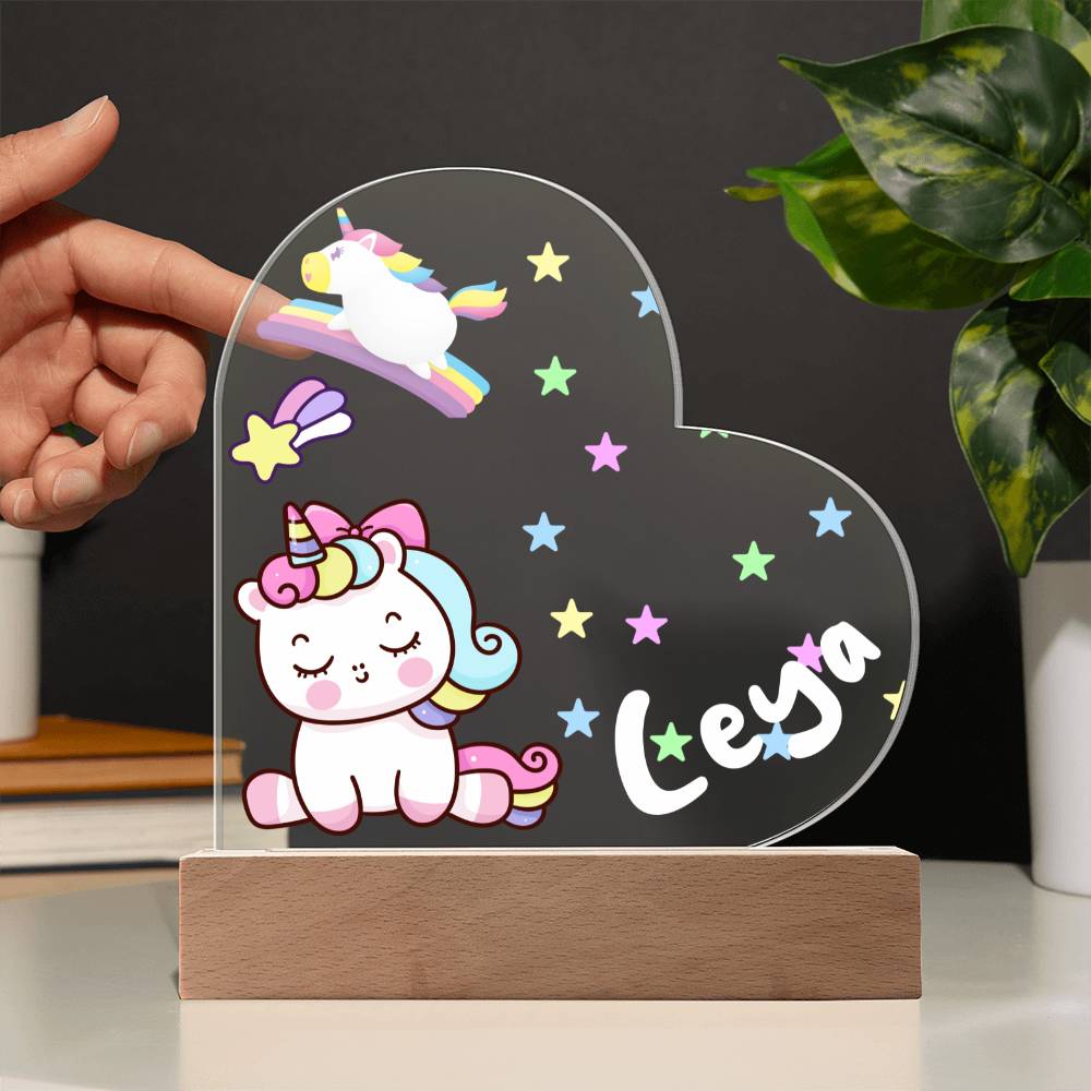 Leyla Printed Heart Acrylic Plaque