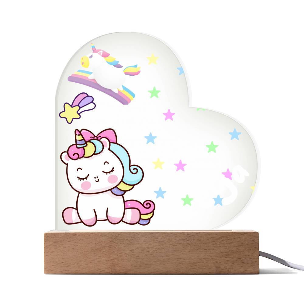 Leyla Printed Heart Acrylic Plaque