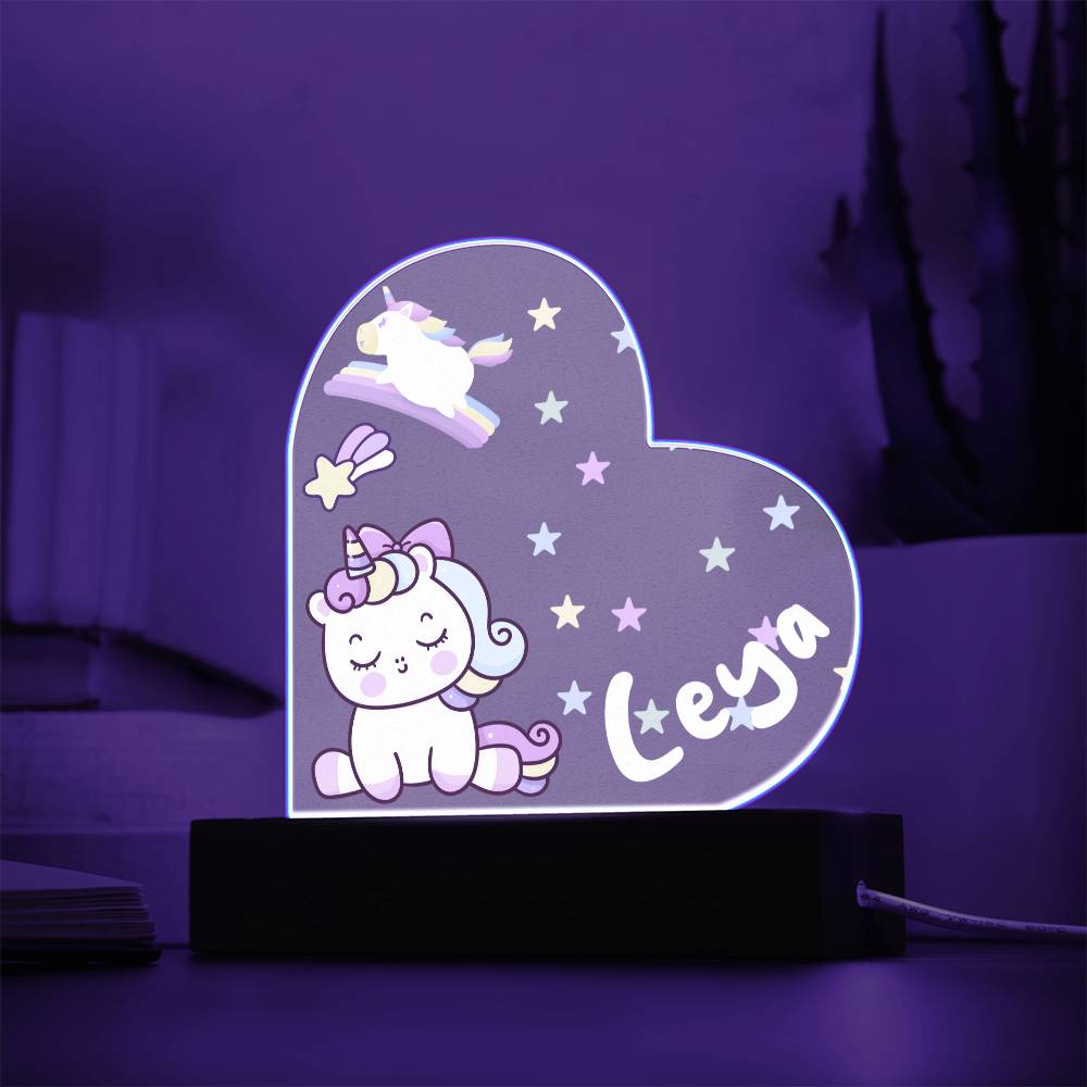 Leyla Printed Heart Acrylic Plaque