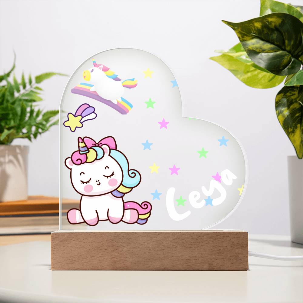 Leyla Printed Heart Acrylic Plaque
