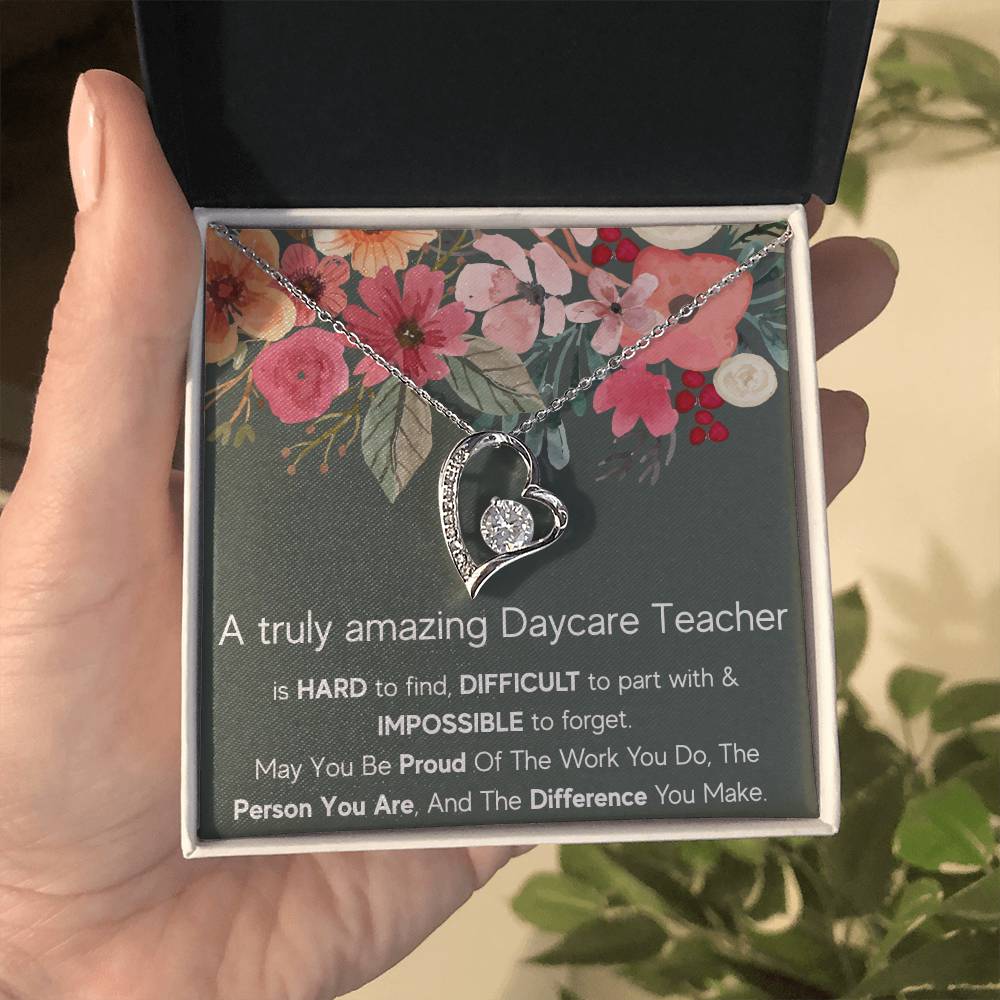 A Truly Amazing Daycare Teacher - Forever Love Necklace